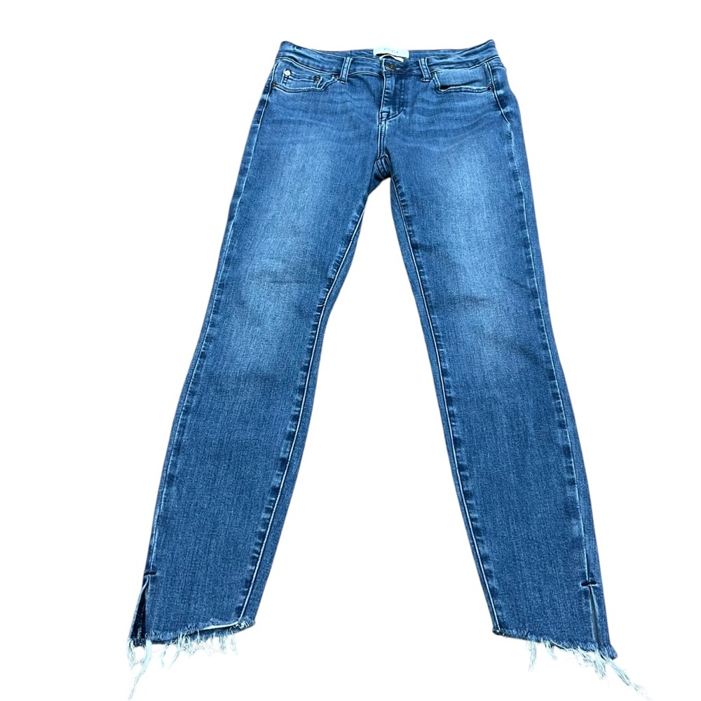 Pistola Classic Medium Blue Jeans with Frayed Hem Size 25